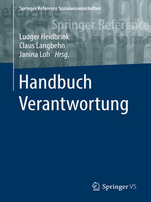 cover image of Handbuch Verantwortung
